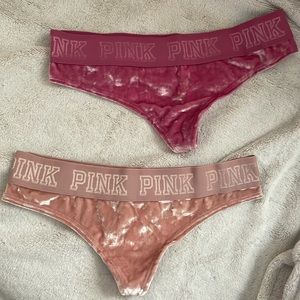 Sheer and velvate thong